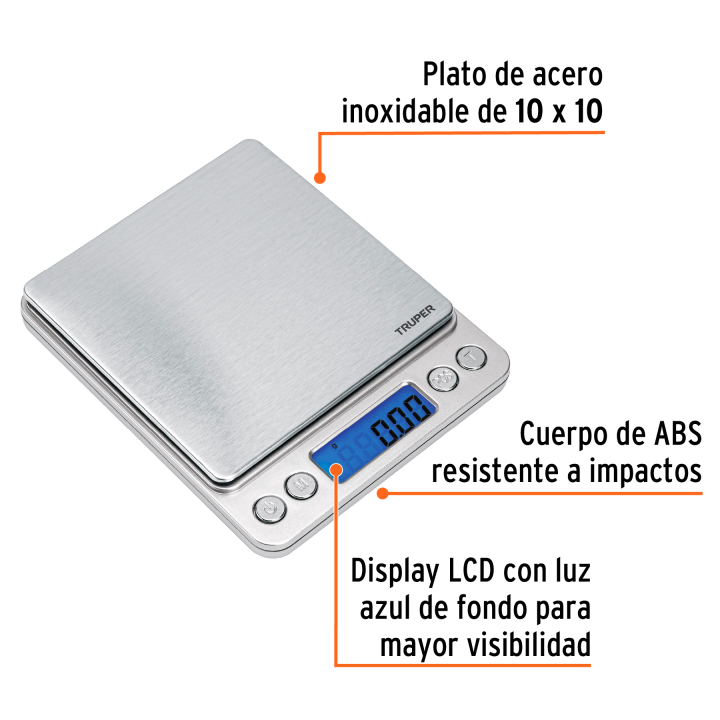 Gramera Digital con Pantalla LCD 500g