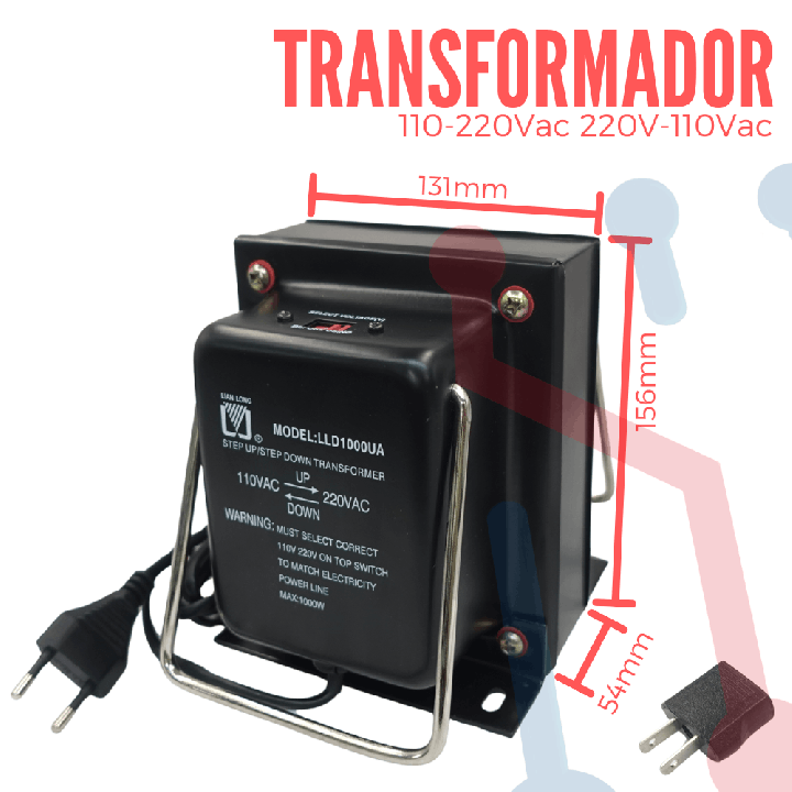 Transformador Elevador/Reductor  1000W