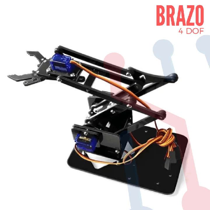 Brazo Robótico en Acrílico 4 Ejes