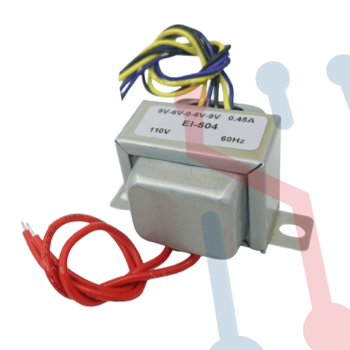Transformador 9-6-0-6-9VAC 0.45A (EI504)