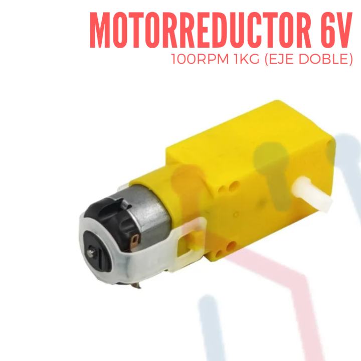 Motorreductor Recto Doble eje 6V 100RPM