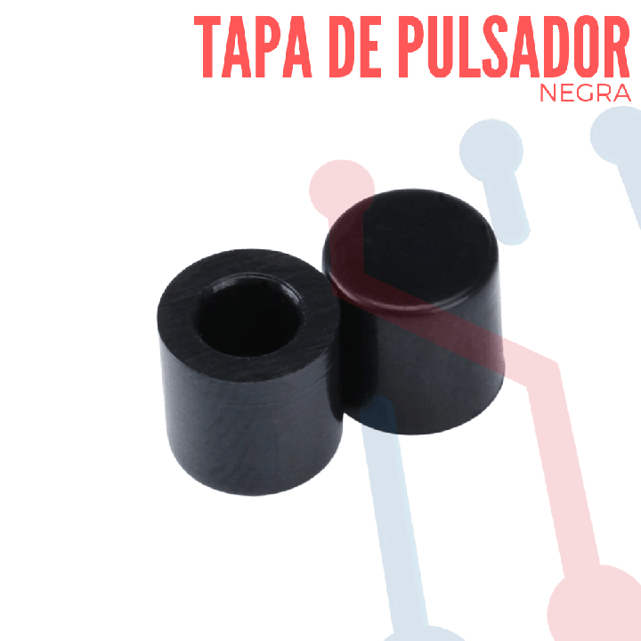 Tapa Negra para Pulsador 6x6mm