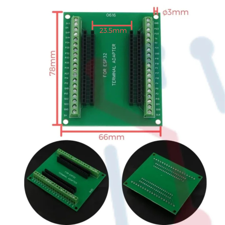 Shield Bornera ESP32 38 Pines