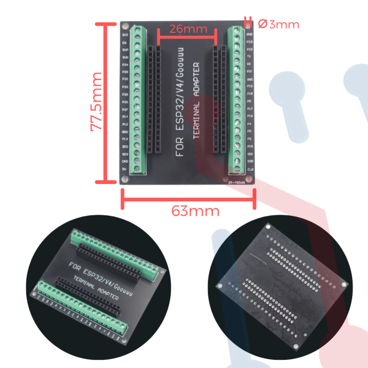 Shield Bornera ESP32 38 Pines