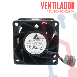 Ventilador Turbo 12V  60x60x38mm
