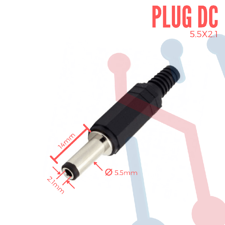 Plug Macho DC 14x5.5x2.1mm