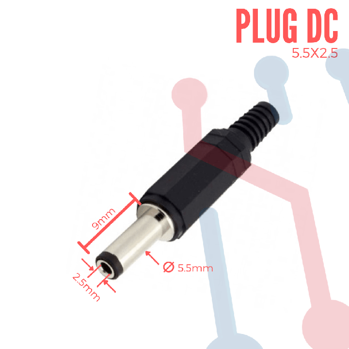 Plug Macho DC 9x5.5x2.5mm