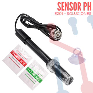 Sensor 201para PH con Conector BNC + Soluciones