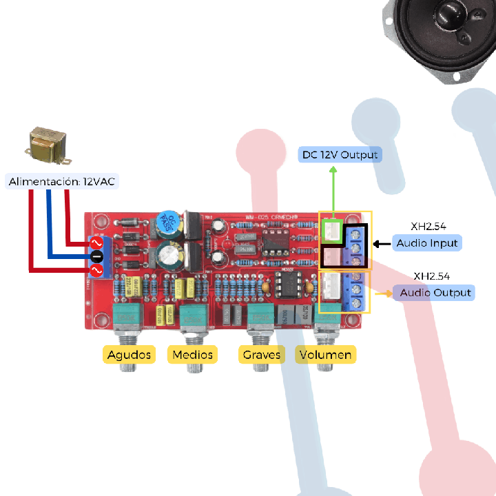 Preamplificador Estéreo 4CH (XH-M164)