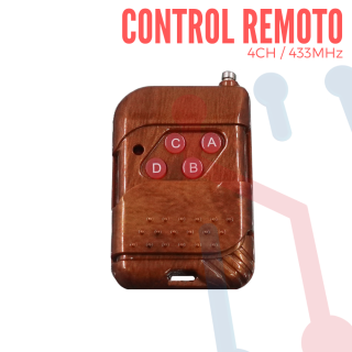 Control Remoto  4 CH 433Mhz Clásico