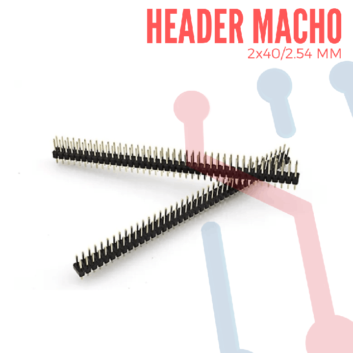 Header Macho Doble 2.54mm x 40 pines