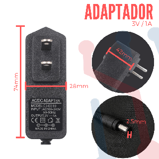 Adaptador de voltaje 3V 1A