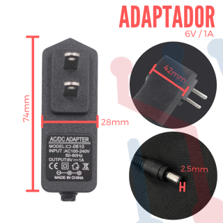 Adaptador de Voltaje 6V 1A