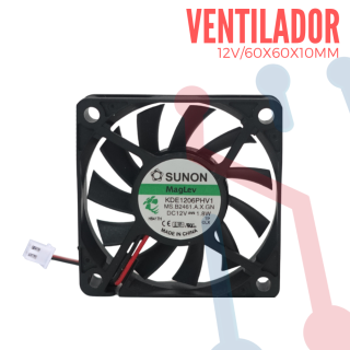 Ventilador 12V 60x60x10mm