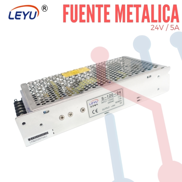 Fuente Suicheada 24V 5A 120W (LEYU)