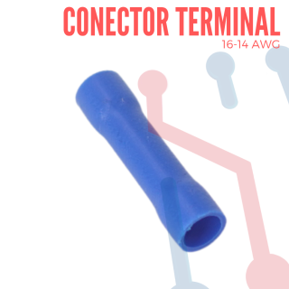 Terminal Empalme Tubular AWG 16-14 Azul