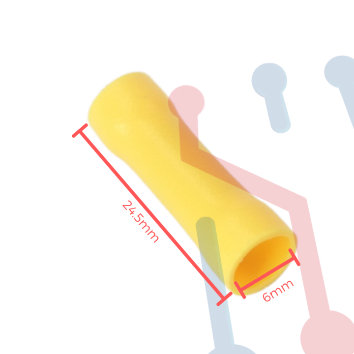 Terminal Empalme Tubular AWG 12-10 Amarillo