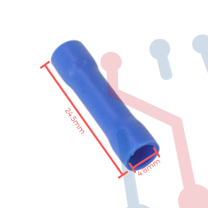 Terminal Empalme Tubular AWG 16-14 Azul