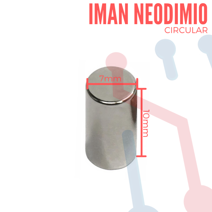 Imán Neodimio Circular 10x7mm
