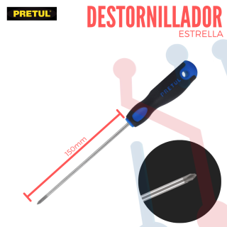 Destornillador de  Estrella Pretul (DP-1/8X6BP)