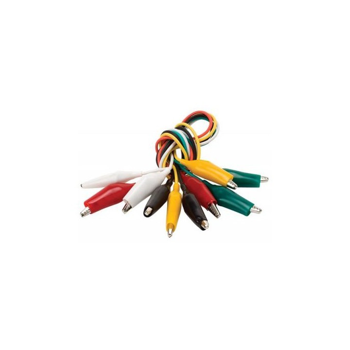 Cables con caimanes x 5pcs