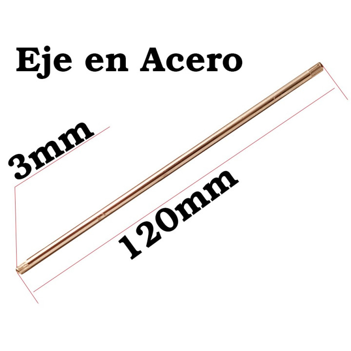 Eje Acero 3x100 mm
