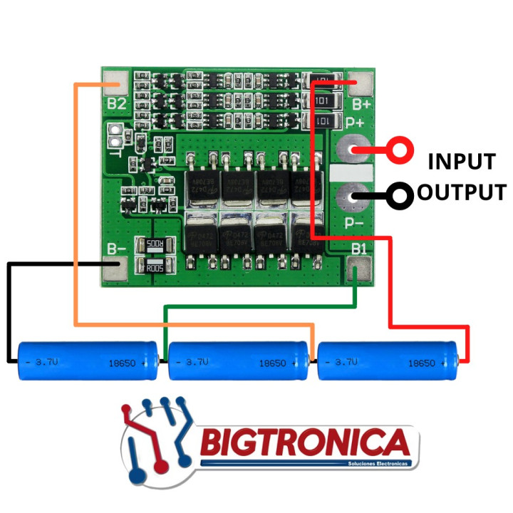 Cargador BMS 18650 3S 25A