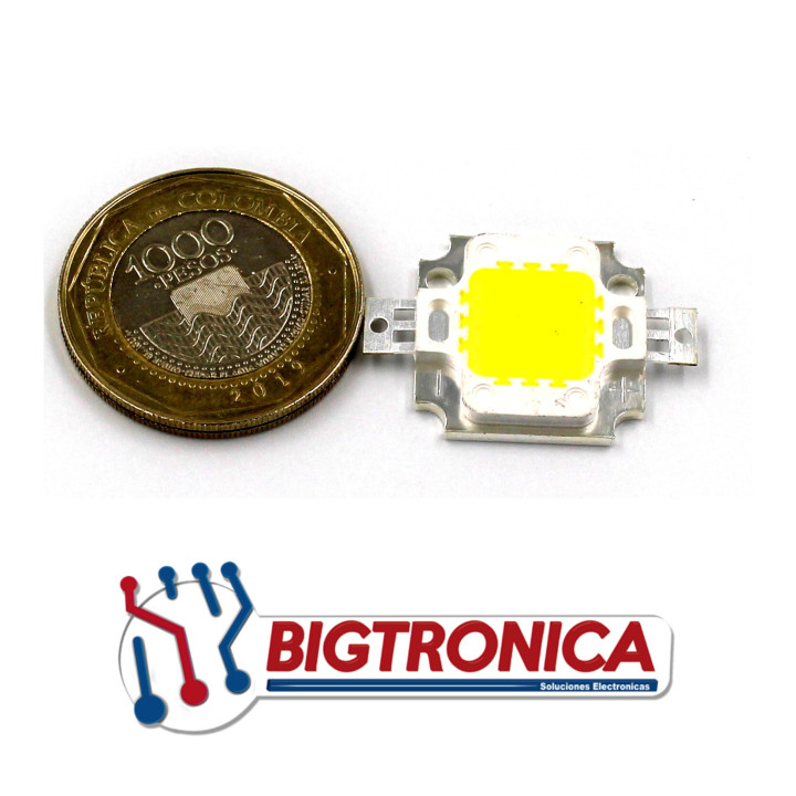 Led de Potencia  Blanco Frio 10W-12v con Disipador