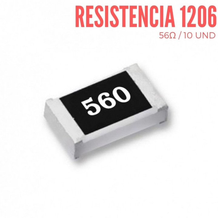 Resistencia 56Ohm  SMD  1206 1/4 W