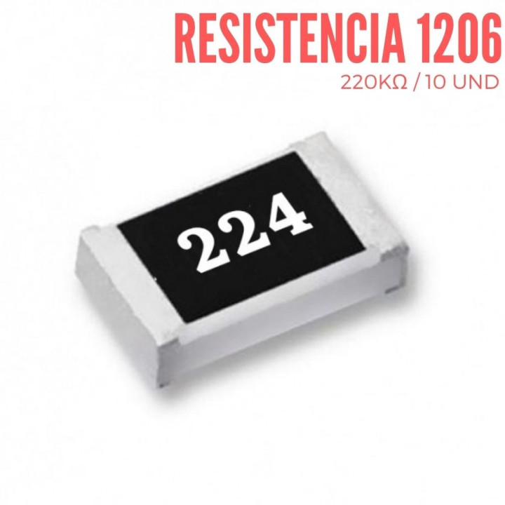 Resistencia 220KOhm  SMD  1206 1/4 W