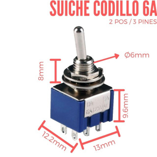 Suiche Codillo 3Pos  6Pin 6A