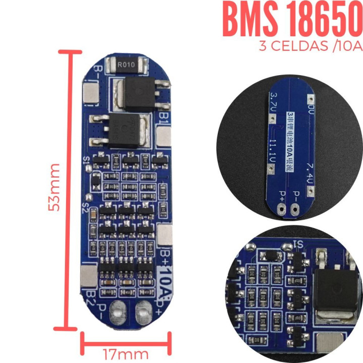 Cargador BMS 18650 3S 10A