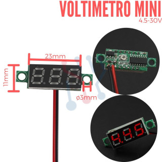 Mini Voltímetro  4.5-30V DC