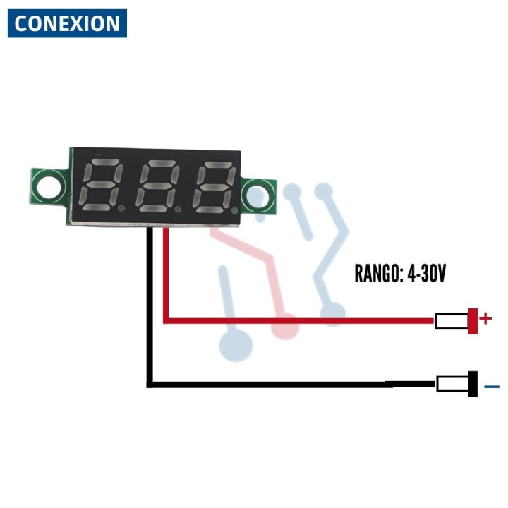 Mini Voltímetro  4.5-30V DC