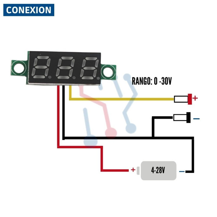 Mini Voltímetro 0-30V DC