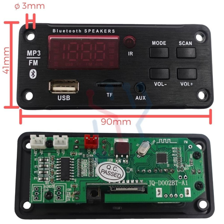 Amplificador Reproductor MP3 2X15W