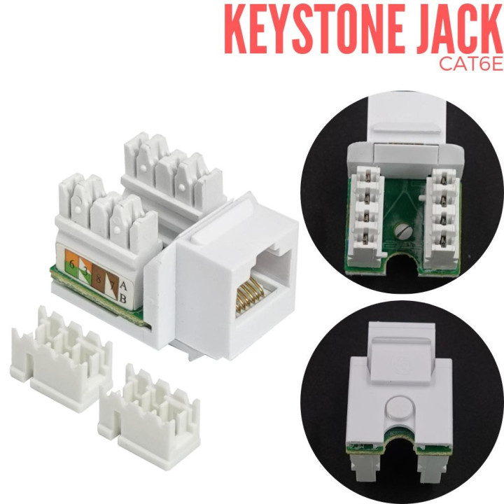 Jack Modular RJ45 Cat6 Blanco