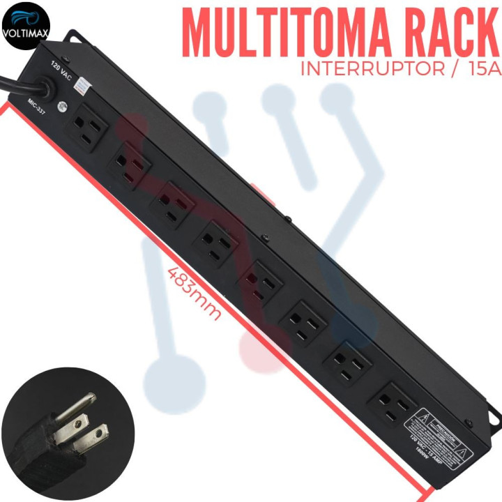 Multitoma Interruptor RACK 8 Salidas (MIC-337)